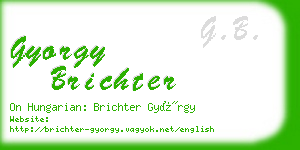 gyorgy brichter business card